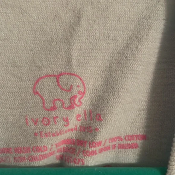 ivory ella long sleeve t shirt, light blue, size small - Picture 2 of 3